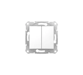 Intrerupator dublu alternativ,( cap scara dubla) montabal incastrat in doza de aparat ,pentru uz interior, SCHNEIDER, SEDNA