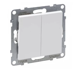 Intrerupator dublu 10A alb SUNO 721105 Legrand