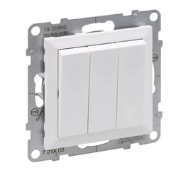 Intrerupator triplu 20A alb SUNO 721103 Legrand