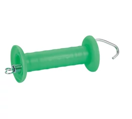 Mâner pentru poarta gard electric, verde, cu arc si cârlig, NEXON