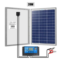 Panou solar gard electric NEXON 20 W cu regulator