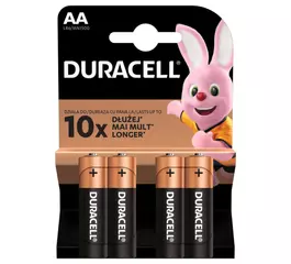 Set de 4 baterii alcaline AA R6 DURACELL