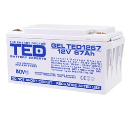 Acumulator TED Electric 67Ah Deep Cycle – aplicații industriale și solare