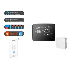 Termostat digital pt. centrala gaz cu radiofrecventa si WiFi, TORWT-20, compatibil cu Google Home si Amazon Alexa