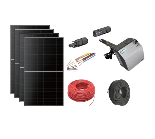 Pachet fotovoltaic 2 kW pentru apă caldă menajeră, 4 panouri LONGi 535 Wp, myPV ELWA 2000 W, cabluri și accesorii