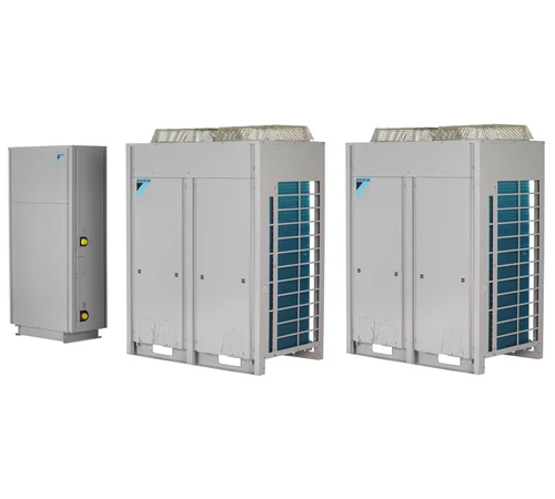 Pompă de căldură pentru încălzire și răcire, cu unitate interioară Daikin SEHVX64BAW 64 kW cu 2 unități exterioare Daikin, SERHQ032BW1 32 kW