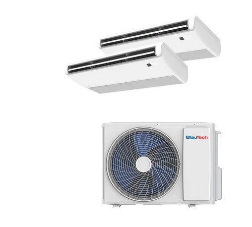 Aparat aer conditionat multisplit 27000 BTU pentru 2 incaperi cu 1 x 12000 BTU si 1 x 18000 unitate interna cu montaj pe pardoseala sau tavan BlauTech