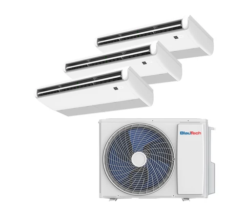 Aparat aer conditionat multisplit 36000 BTU pentru 3 incaperi cu 3 x 12000 BTU unitate interna cu montaj pe pardoseala sau tavan BlauTech