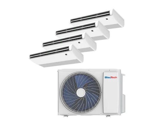 Aparat aer conditionat multisplit 42000 BTU pentru 4 incaperi cu 4 x 12000 BTU unitate interna cu montaj pe pardoseala sau tavan BlauTech