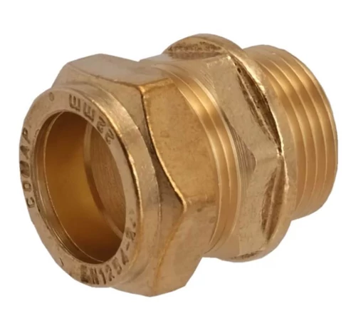 Racord compresie cu inel alama filet-exterior pentru cupru 22 x 3/4" demontabil J500 Jevco COMAP