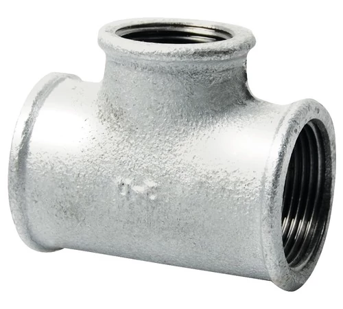 Teu redus 1" x 1/2", din fonta zincata