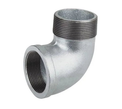 Cot din fonta zincata de 1/2", 90 °, filet interior-exterior