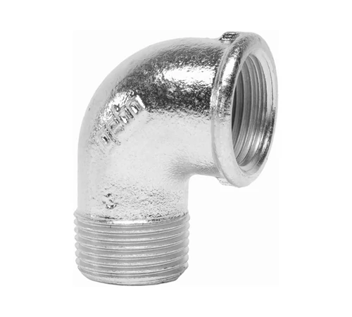 Cot din fonta zincata de 1.1/2", 90 °, filet interior-exterior, GEBO Platinum