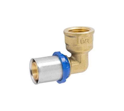 Cot presare 20 x 1/2", filet interior, APE RACCORDERIE, alama, pentru tevi multistrat