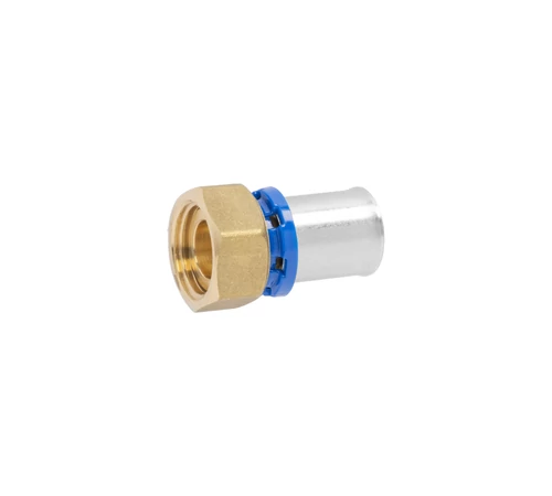 Racord semi-olandez mixt presare 16 x 1/2", filet interior, APE RACCORDERIE, alama, pentru tevi multistrat