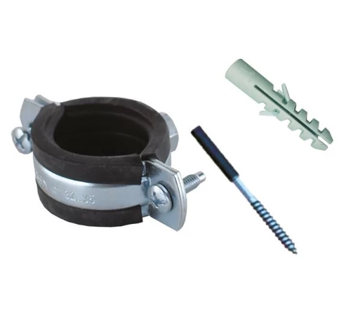 Colier cu garnitură pentru țeavă 3/4”, tijă 8 x 80 și diblu 10 mm