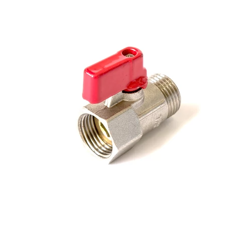 Robinet de trecere pentru apa cu bila, mini, DN 1/2”, GOBE, filet interior-exterior