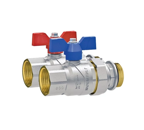 Kit robinet coltar tur/retur olandez 1" FIV