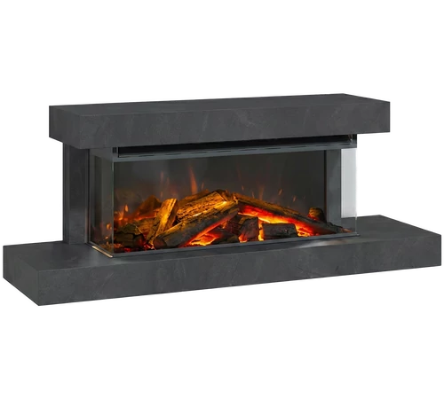 Șemineu electric cu ramă antracit, 1–2 kW, La Nordica LUMEN 870, lățime 870 mm