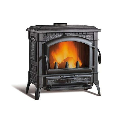 Semineu pe lemne din fonta 11.9 kW pentru 338 m3 cu geam ceramic Isotta Evo La Nordica-Extraflame