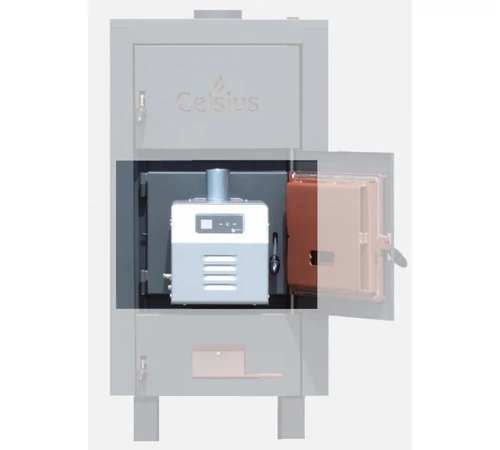 Ușă adaptată la arzătorul de peleți pentru cazane CELSIUS Combi 23 – 34 kW