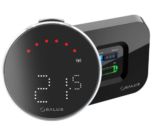 Termostat digital programabil smart, fără fir, pentru încălzire și răcire, WiFi + Zigbee 2,4 GHz, cu baterie Li-Ion reîncărcabilă wireless, SALUS IT800WIFI