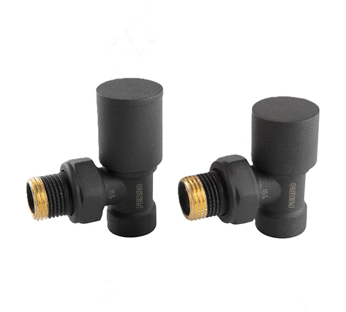 Set robinete radiator decorativi tur/retur coltari antracit ZGB31AT FERRO