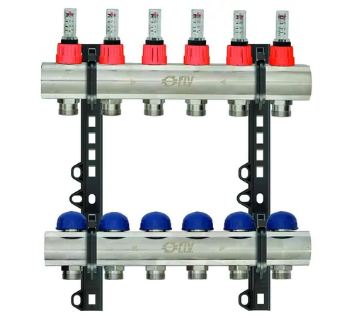 Distribuitor/colector 1" 6 cai FIV