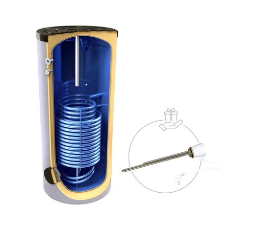 Boiler indirect cu 2 serpentine în paralel, 300 litri, izolat termic 50 mm, TESY EV 13S+17S 300 65, 304892