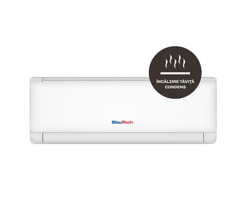 Aparat aer condiționat, 12000 BTU, A++ răcire / A+ încălzire, Wi-Fi, dezumidificare, auto-curățare, iFeel, filtru aer, mod de noapte, ventilatie, tăviță încălzită la unitatea exterioară, încălzire până la -20 °C, alb, BlauTech 11410578