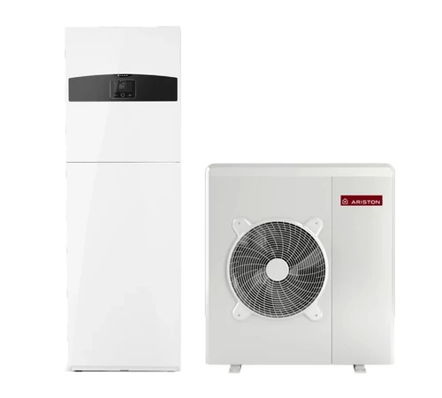 Pompa de caldura 8 kW split pentru incalzire racire si apa calda menajera cu boiler integrat Ariston Compact 80 M NET R32