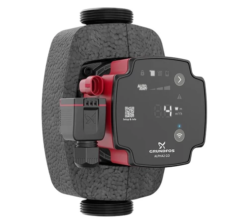 Pompa de recirculare apa calda GRUNDFOS ALPHA2 GO 25-60 180, 93074216, 37 W, H max. 3.26 m, Q max. 1.9 mc/h, 180 mm, 230 V