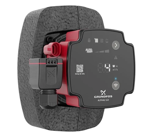 Pompa de recirculare apa calda GRUNDFOS ALPHA2 GO 15-90 130, 93074212, 21 W, H max. 6.14 m, Q max. 2.7 mc/h, 130 mm, 230 V
