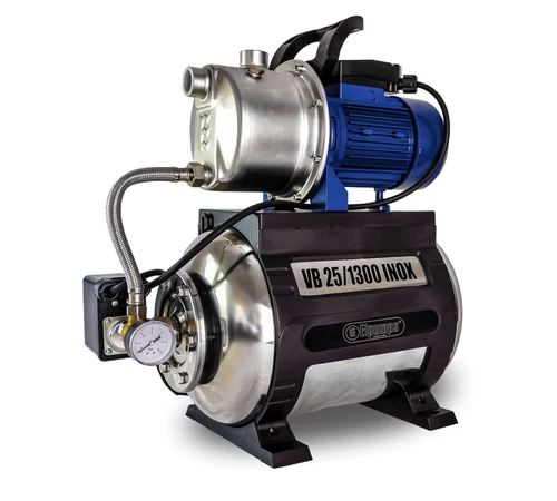 Hidrofor cu carcasa si rezervor inox 24 l ELPUMPS VB25/1300, 1300 W, 5400 l/h Hidrofor cu carcasa si rezervor inox 24 l ELPUMPS VB25/1300, 1300 W, 5400 l/h