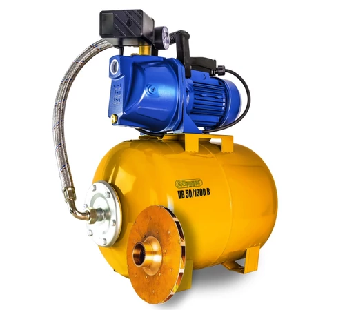 Hidrofor automat pentru apă curată 1300 W, rezervor 50 L, Elpumps VB 50/1300 B, rotor bronz, manometru și presostat integrate, golire ușoară, protecție la supraîncălzire