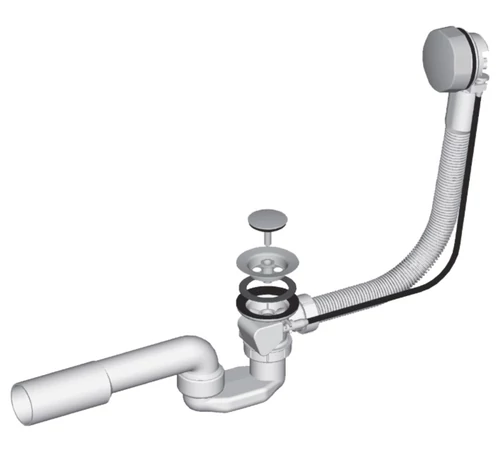 Sifon cadă baie automat PP, H 650 mm, grilă Ø 70 mm, scurgere Ø 40/50 mm, LIV 196915