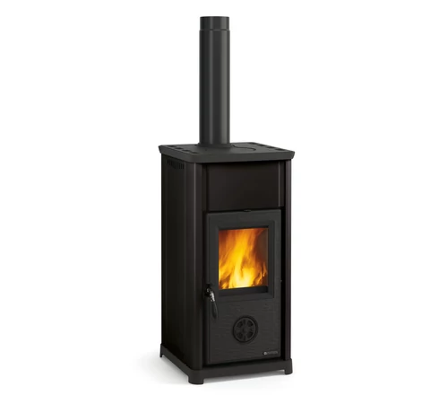 Semineu pe lemne 7 kW cu geam ceramic negru antracit TEA 5.0 La Nordica-Extraflame