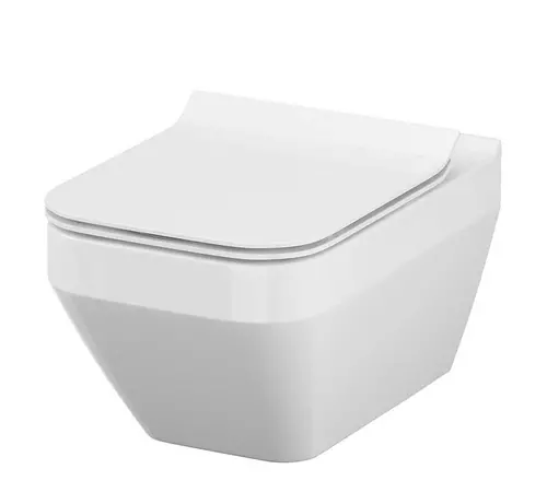 Wc suspendat CREA rectangular Clean On cu sistem de fixare ascunsa, fara capac