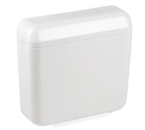 Rezervor WC aparent LIV Laguna 196600, actionare start/stop, montaj pe perete, izolat anticondens, 6/9 L, 42x39x13,5 cm, alb