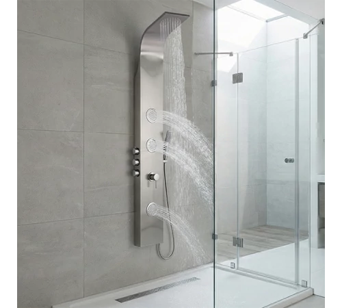 Coloană de duș cu panou inox, GLADYS, 20320332, 3 jeturi rotunde