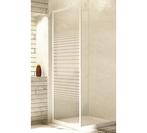 Perete 90x180 cm Elba st dungi pr alb 103-26584 AQUAFORM