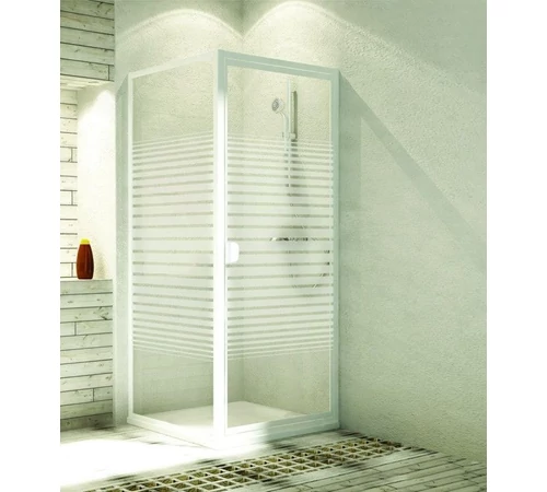 Perete dus 80x180 cm Elba st dungi pr alb 103-26574 AQUAFORM