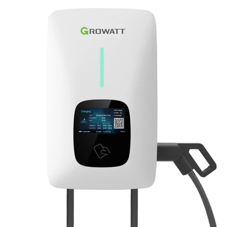 Încărcător EV trifazat Type 2 cu cablu 5 m, 22 kW 32 A, WiFi, Growatt THOR 22AS-P-V1