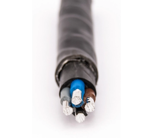 Cablul electric ACYABY, aluminiu cu izolatie PVC si manta metalica, rigid ACYABY 3 * 50 + 25 mmp