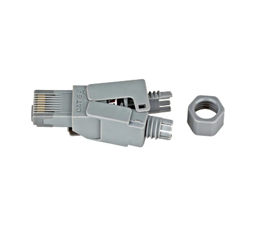 Conector UTP RJ45G CAT6 instalare pe site Conector UTP RJ45G CAT6 instalare pe site