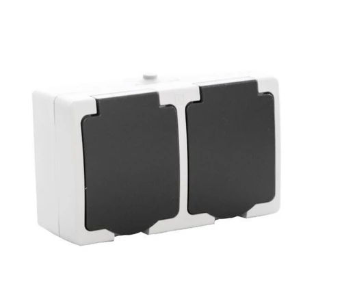 Priza dubla PT IP54 gri 16A STARKE ST00241