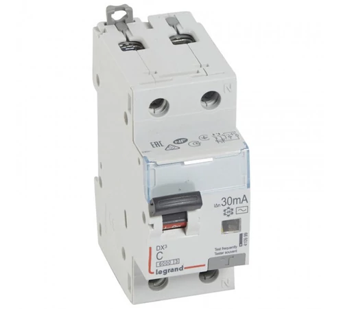 Disjunctor diferential 1P+N C10 6kA AC 30MA LEGRAND DX3 411000