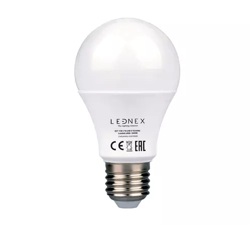 Bec LED, Lednex, forma clasica, E27, 7W, 560 lumen, 20000 de ore, lumina calda, ideal pentru dormitor