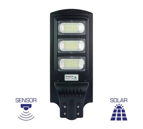 Corp de iluminat stradal LED, 50 W, 1800 lm, 6500K, IP65, senzor, panou fotovoltaic, BT43-05031, Braytron