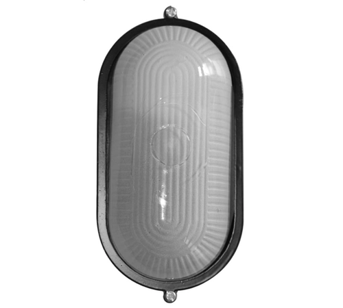 Lampa exterior 100 W oval negru